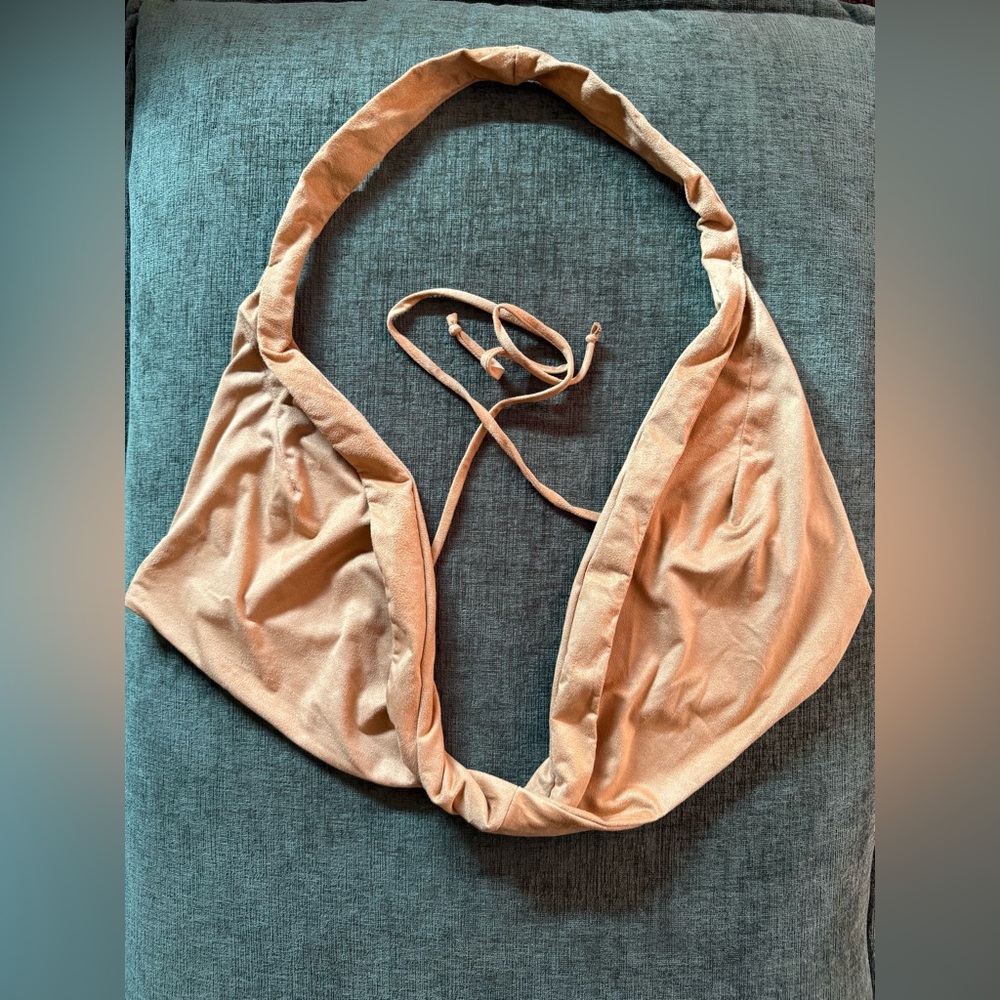 Fashion Nova Bronze Babe Cowl Neck Top Camel Color
